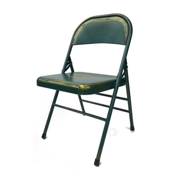 Fine Mod Imports Fine Mod Imports FMI10294-TURQUOISE Turquoise Antique Folding Chair - Turquoise FMI10294-TURQUOISE